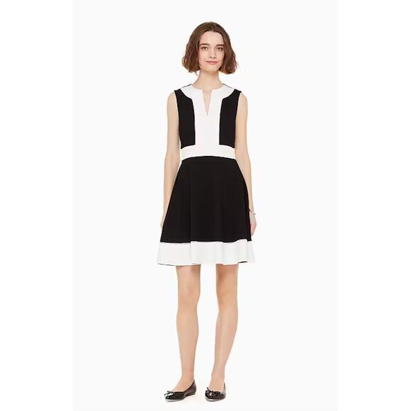 Women's Kate Spade New York Ponte Knit Colorblock Dress sz 10 Minimalist Career - Picture 1 of 5